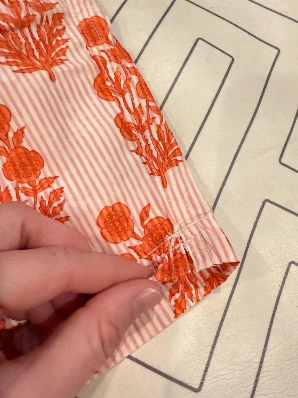 NWT Crewcuts x SZ Blockprints Orange Textile Swim Trunks